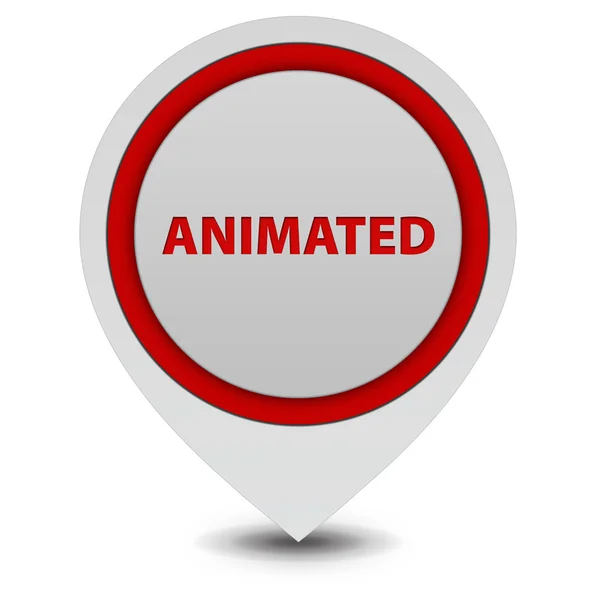 Animiertes Zeiger-Symbol auf weißem Hintergrund — Stockfoto
