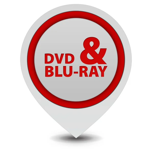 DVD en bluray muisaanwijzer op witte achtergrond — Stockfoto