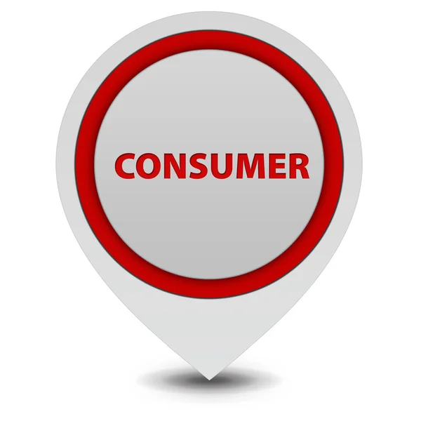 Consumer pointer icon on white background — Stock Photo, Image