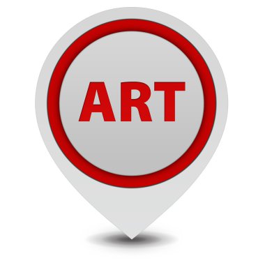 Sanat işaretçi simgesi beyaz arka plan üzerinde