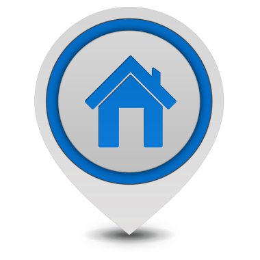 ev işaretçi simgesi beyaz zemin üzerine