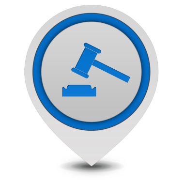 Beyaz arka plan üzerine açık artırma işaretçi simgesi