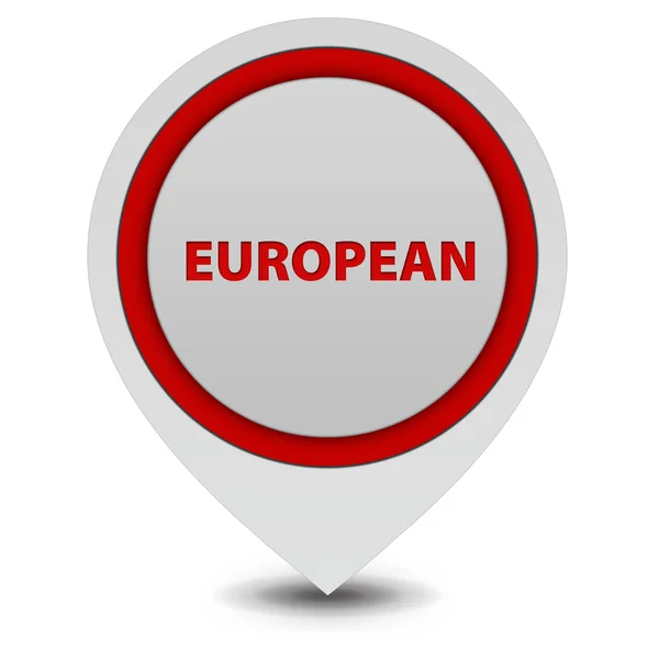 Ícone de ponteiro europeu no fundo branco — Fotografia de Stock
