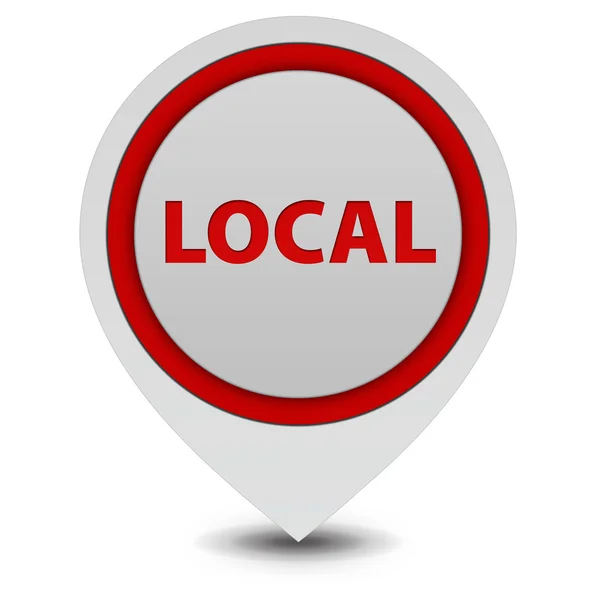 Local pointer icon on white background — Stock Photo, Image