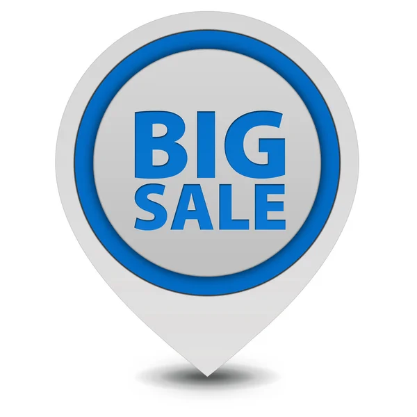 Big sale pointer icon on white background — Stock Photo, Image