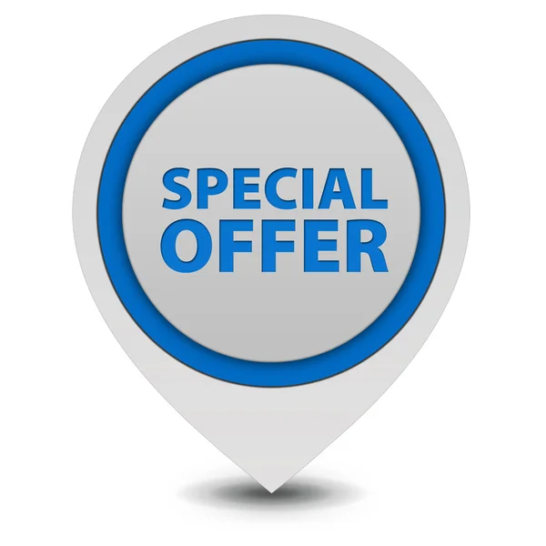 Special offer pointer icon on white background — Stock Photo, Image