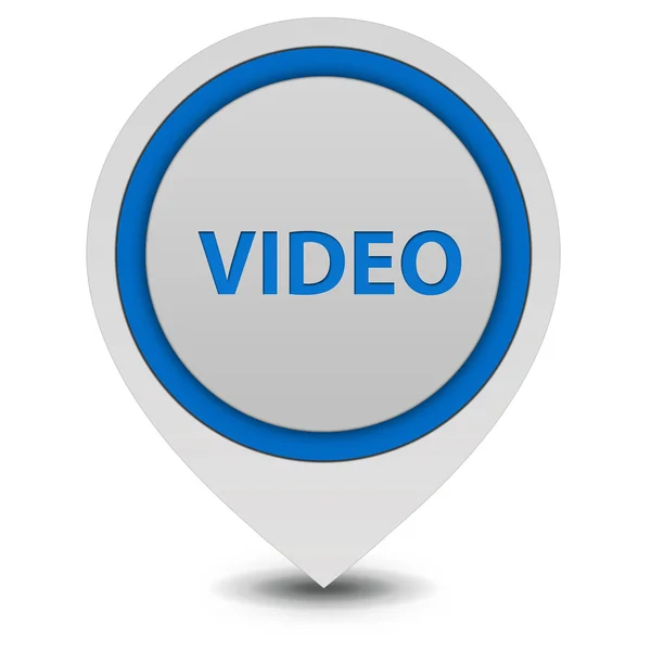 Icona puntatore video su sfondo bianco — Foto Stock
