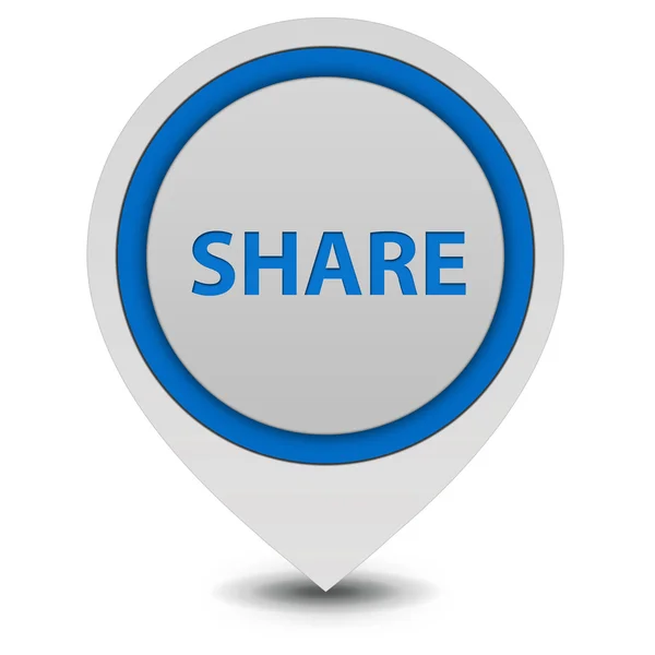 Compartilhar ícone ponteiro no fundo branco — Fotografia de Stock