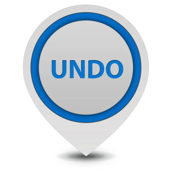 Undo pointer icon on white background — Stock Photo, Image