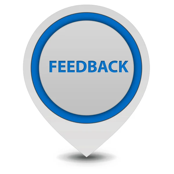 Ícone de ponteiro de feedback no fundo branco — Fotografia de Stock