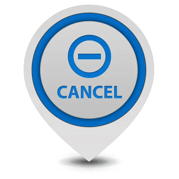 Cancel pointer icon on white background — Stock Photo, Image