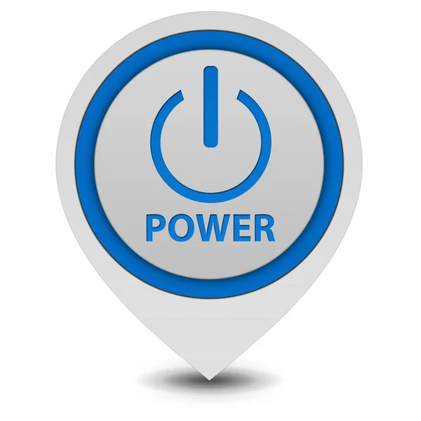 Power-Pointer-Symbol auf weißem Hintergrund — Stockfoto