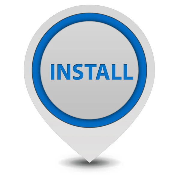 白い背景の上インストール ポインター アイコン — ストック写真