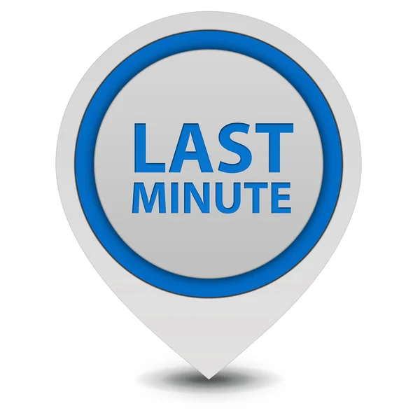 Last minute pointer icon on white background — Stockfoto