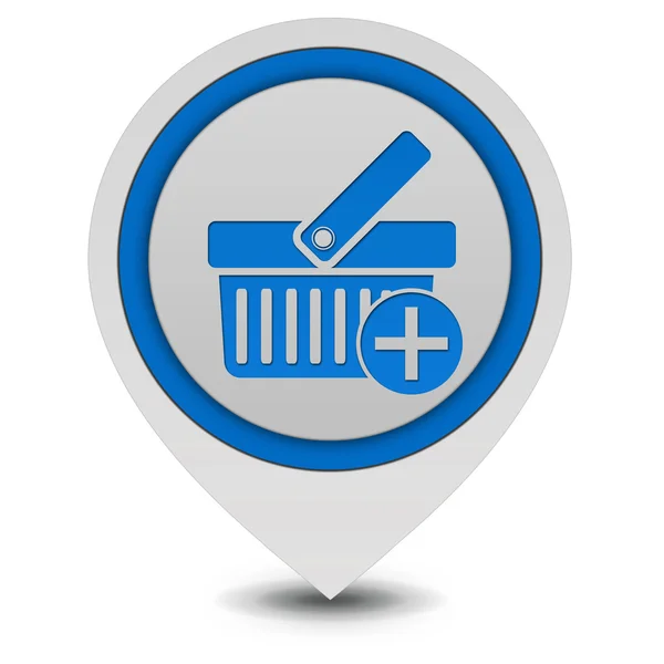 Add to basked pointer icon on white background — Stock Photo, Image