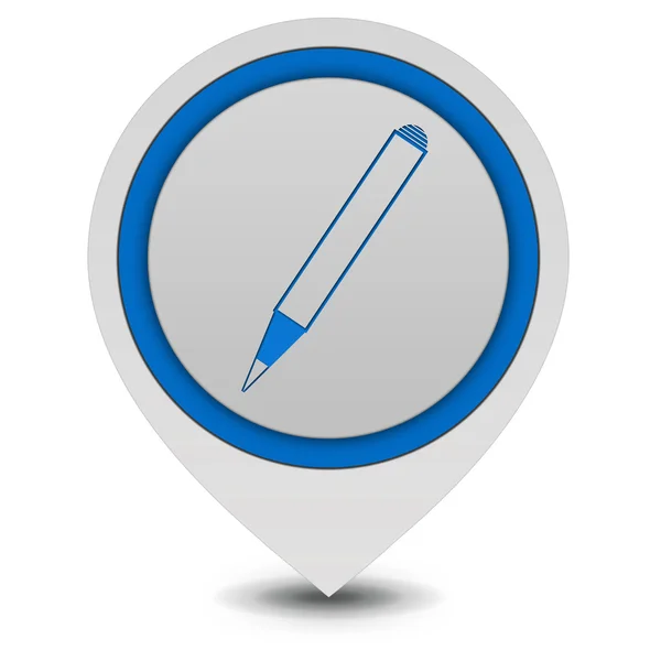 Pencil pointer icon on white background — Stock Photo, Image
