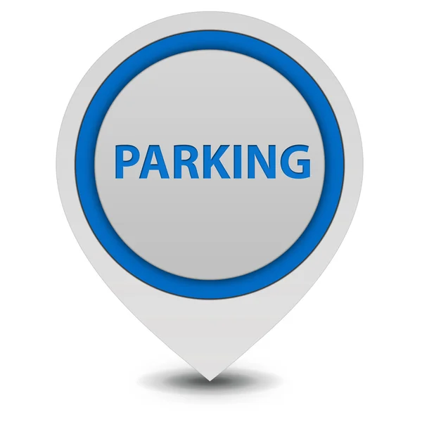 Значок парковки на белом фоне — стоковое фото