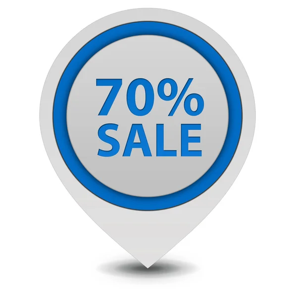 Sale seventy percent pointer icon on white background — Stock Photo, Image