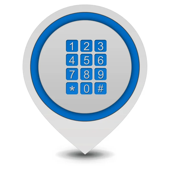 Icono de puntero de llamadas sobre fondo blanco — Foto de Stock