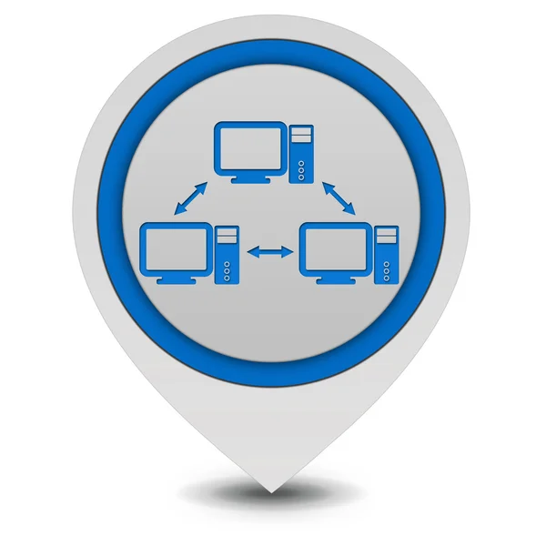 सफेद पृष्ठभूमि पर डाटाबेस पॉइंटर आइकन — स्टॉक फ़ोटो, इमेज