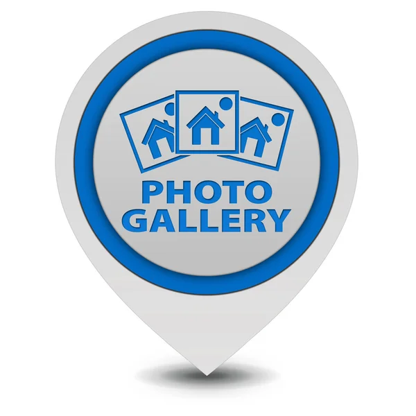 Photo galery pointer icon on white background — Stock Photo, Image