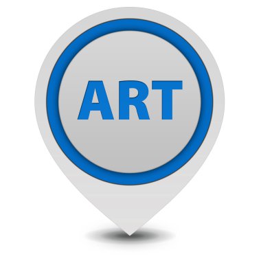 Sanat işaretçi simgesi beyaz arka plan üzerinde