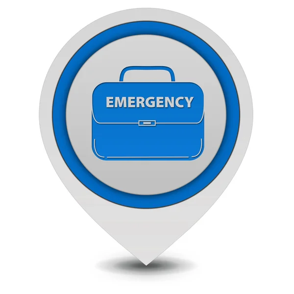 Ícone de ponteiro de emergência no fundo branco — Fotografia de Stock