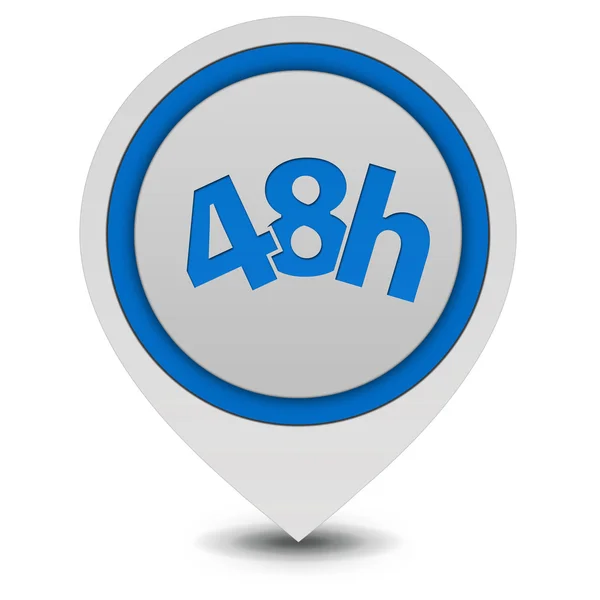 48 hours pointer icon on white background — Stock Photo, Image