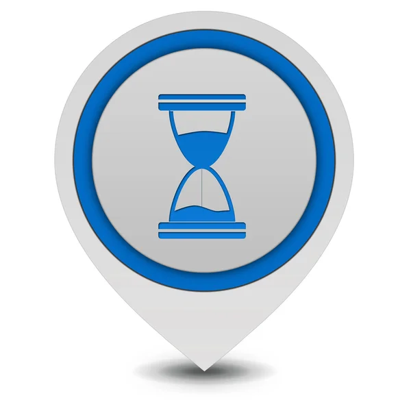 Hourglass pointer icon on white background — Stock Photo, Image