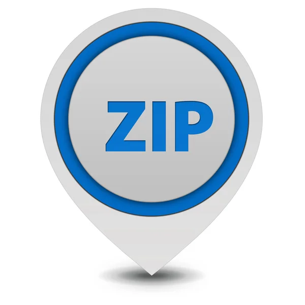 ZIP pointer icon on white background — Stock Photo, Image