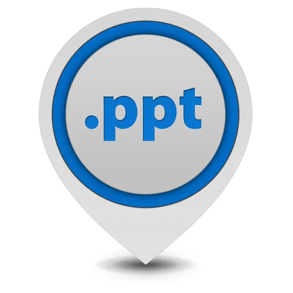 .ikona wskaźnika PPT na białym tle — Zdjęcie stockowe