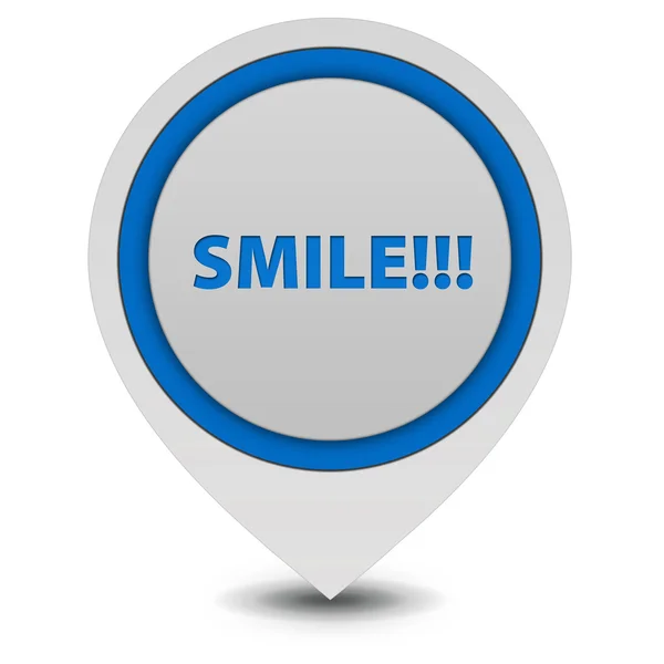 Ikona ukazatele úsměv na bílém pozadí — Stock fotografie