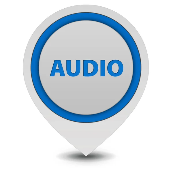 Audio pointer icon on white background — Stock Photo, Image