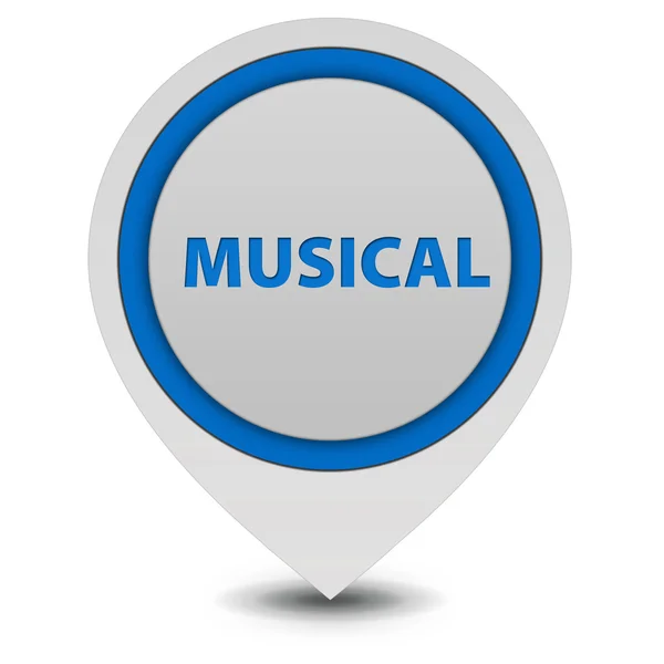 Musical pointer icon on white background — Stock Photo, Image