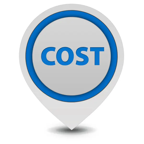 Cost pointer icon on white background — Stock Photo, Image