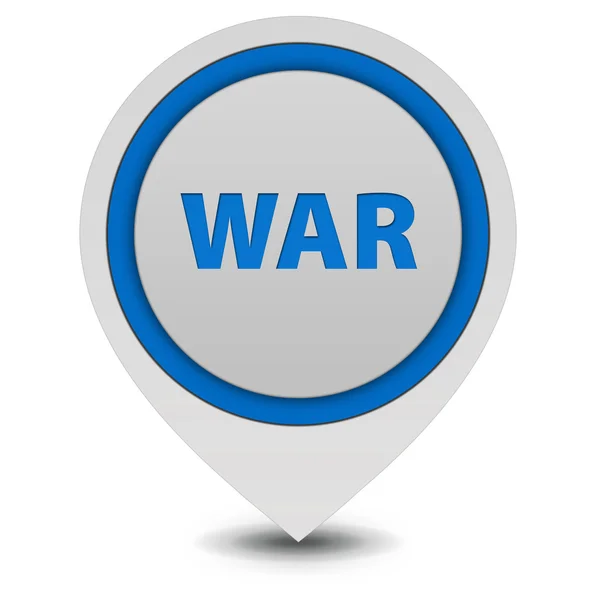 Savaş işaretçi simgesi beyaz arka plan üzerinde — Stok fotoğraf