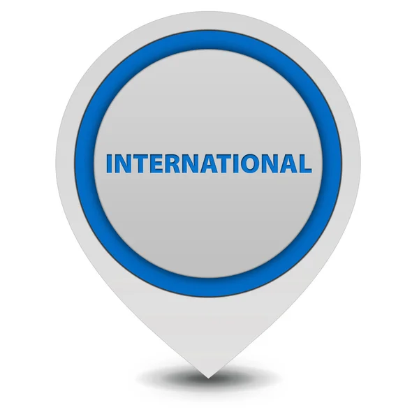 Internationales Zeiger-Symbol auf weißem Hintergrund — Stockfoto