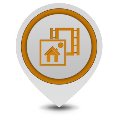 medya işaretçi simgesi beyaz zemin üzerine