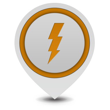 cıvata işaretçi simgesi beyaz zemin üzerine