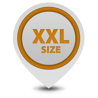 XXL boyutu işaretçi simgesi beyaz arka plan üzerinde