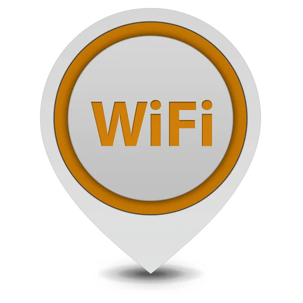 WiFi mutató ikon fehér háttér — Stock Fotó