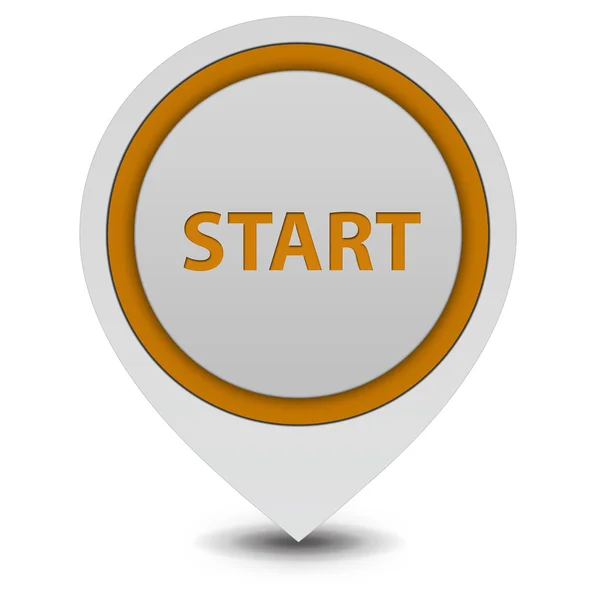 Start pointer icon on white background — Stock Photo, Image