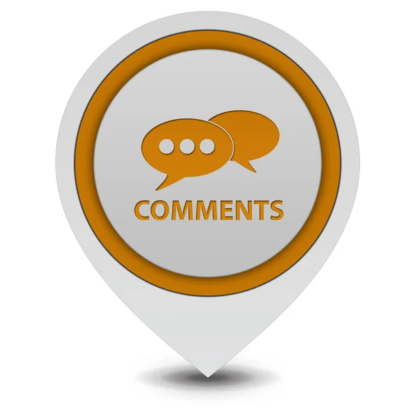 Kommentarer nu pekaren ikon på vit bakgrund — Stockfoto