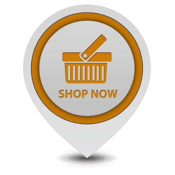 Buy now pointer icon on white background — Stock Photo, Image