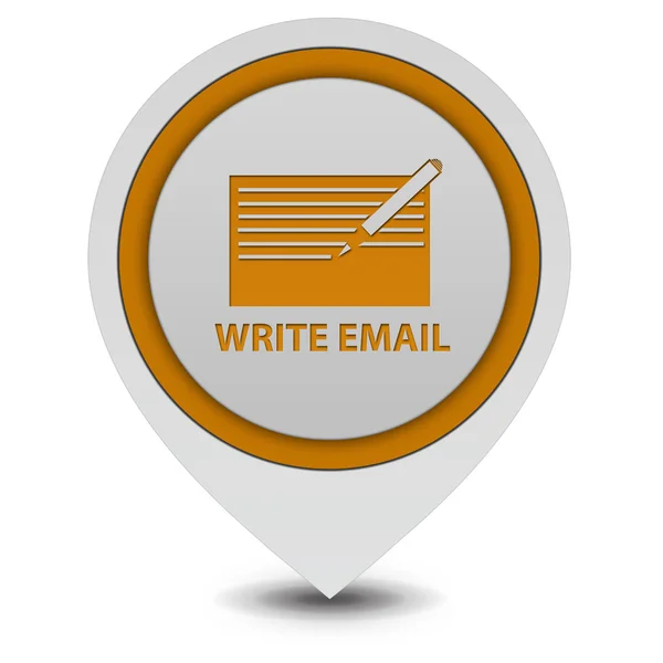 Ícone de ponteiro de e-mail no fundo branco — Fotografia de Stock