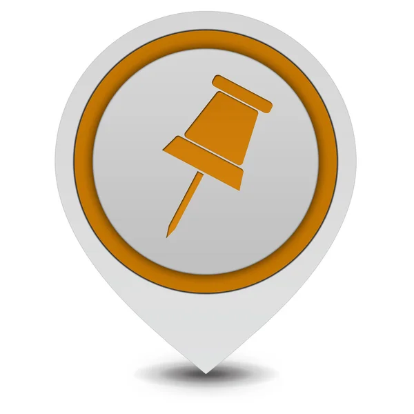 Safety pin pointer icon on white background — Stock Photo, Image