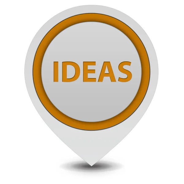 Ideas  pointer icon on white background — Stock Photo, Image