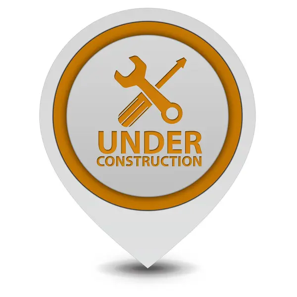 Under construction pointer icon on white background — Stock Photo, Image