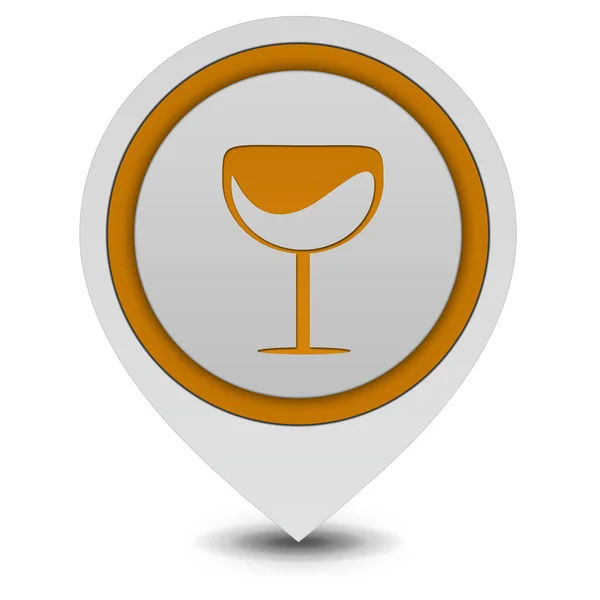 Wine pointer icon on white background — Stock Photo, Image