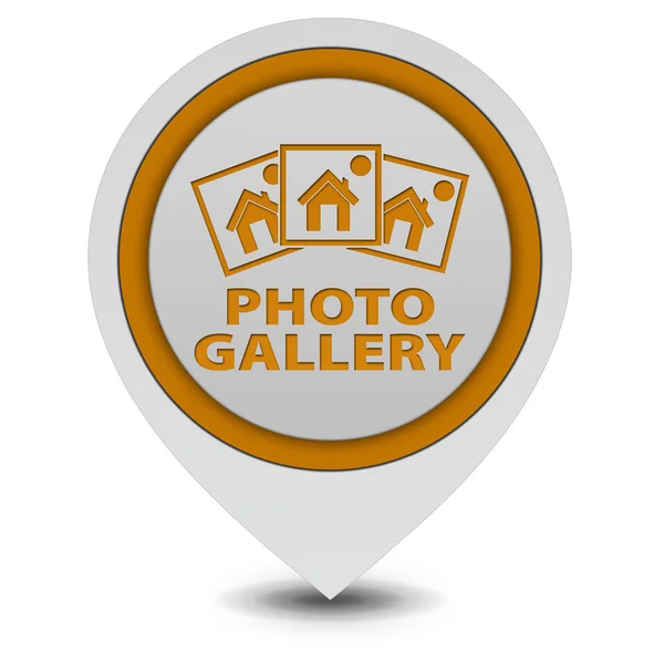 Icona puntatore Galleria fotografica su sfondo bianco — Foto Stock
